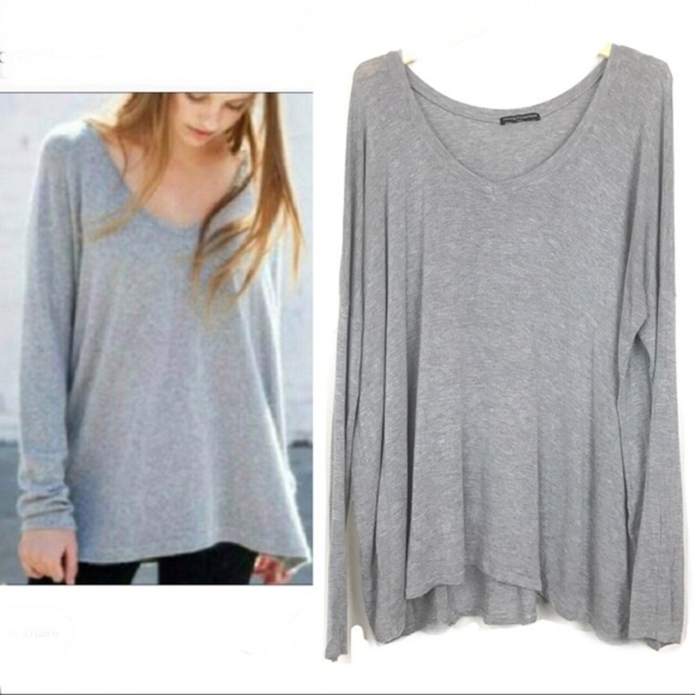 Brandy Melville oversized gray long sleeve